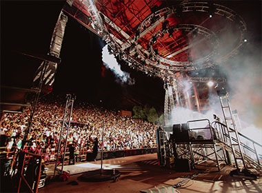 A concert in Red Rocks