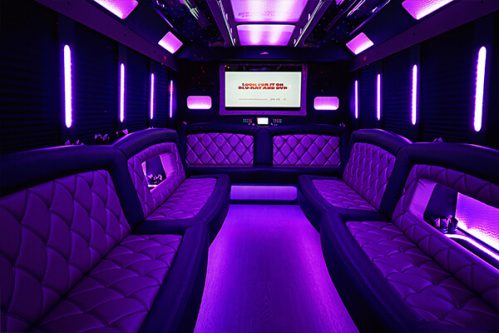 Luxurious Interior of a Denver Party Bus